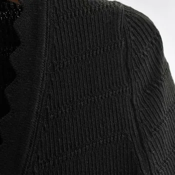Prancūzijos trikotažas trumpomis rankovėmis megztinis moterų mažas kvepalų banga V-kaklo ledo šilko slim trumpas viršų plonas megztinis megztinis