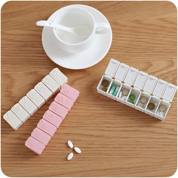 7 Dienas Vieną Savaitę Mažų Medicinos Tabletes Atveju Tablečių Narkotikų Box Mini Konteineris Balionėlis Nepriklausomų Grotelės Plastiko Tablečių Laikymo Atveju