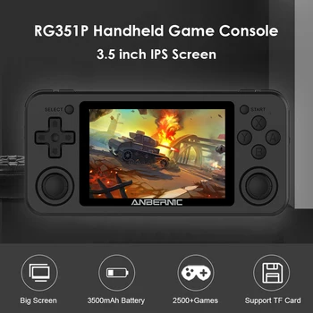 RG351P Delninis Žaidimų Konsolės, 3,5 colių IPS Ekraną, Dual Rokeris 