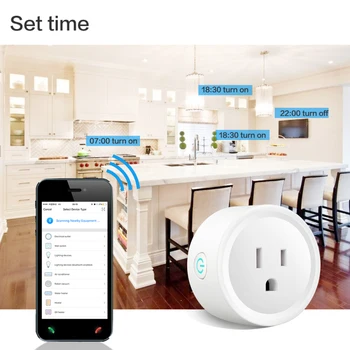 Smart Plug WiFi Lizdas MUMS 16A SmartLife APPControl Dirbti Su Alexa, Google 