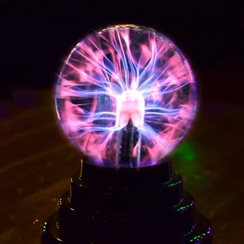 Karšto Pardavimo Kristalų Plazmos Kamuolys, 3 Colių Naktį Šviesos USB Kištukas, Stiklo Srityje Naujovė Kamuolys Šviesos Plazmos Stalo Lempa Dropshipping