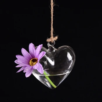 Širdies Formos Kabinti Stiklo Gėlės Sodinamoji Vaza Terariumai Konteinerių Hydroponic Augalai Sode Dekoras