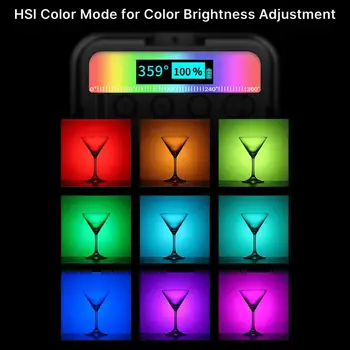VL49 RGB Kišenėje, LED Vaizdo Šviesos, Fotografijos Užpildyti Šviesos 5500K 6W Nešiojamų Fotografijos Apšvietimo Mobiliojo Telefono Kamera Fotografavimo Gyventi