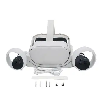 Kroviklis VR Ausines Įkrovimo Stovas Stotis Quest 2 Magnetinių Įkrovimo Stotis Rankenos Laikymo pagrindas VR Priedai