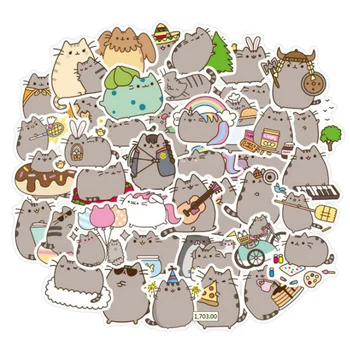 10/30/50PCS Animacinių filmų Mielas Anime Fat Cat Diary Grafiti Vežimėlio Riedlentė Apdailos Vandeniui Lipdukas Žaislų Didmeninė