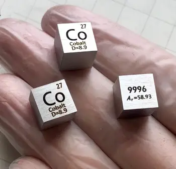 Didelio Grynumo 99.96 Grynas Kobalto Co Raižyti Elementų Periodinės Lentelės 10mm Kubas