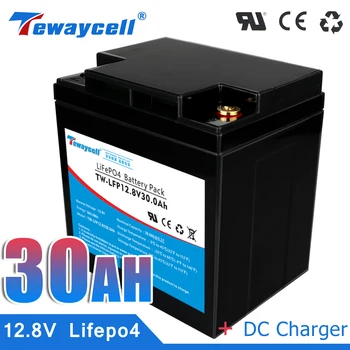 12.8 V 30AH LifePo4 Ličio Geležies Fosfato Baterija su BMS ir 