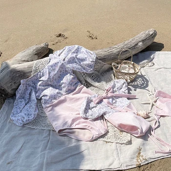 2021 M. Vasarą Naujų Tėvų-Vaikų Maudymosi Kostiumėlį Spausdinti Paplūdimio Vientisas Bikini Vaikus Mergina Maudymosi Kostiumas Moterims Maudymosi Pilvą Kontrolės
