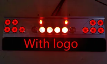 Aukštos Kokybės CNC Metalo LED užpakalinis Žibintas Grupė Sistema su Mudguard LOGOTIPĄ 1/14 Tamiya RC Sunkvežimių Priekabos SCANIA Actros ŽMOGUS 