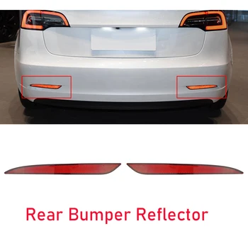 LED Automobilio Galinio Bamperio Atšvaito Šviesą Vairavimo Stabdžių Žibintas užpakalinis žibintas Galinis Bamperis Šviesos Lipdukas Apdaila už Tesla Modelis 3