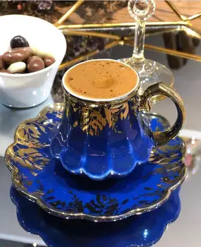 Turkijos Pirmos Klasės Porceliano Kavos Puodelius ir Lėkštutes Nustatyti, Keramikos, Kavos Puodeliai, Geriausia Namų Puošybai Demistasse Kavos Rinkinys