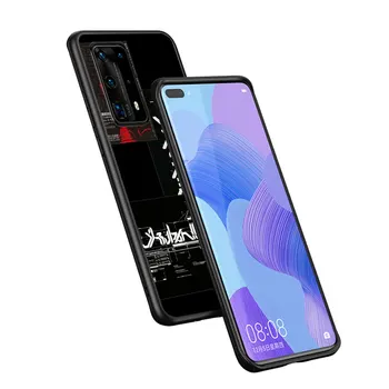 Punk cool meno Huawei P40 30 P20 P10 Pro Lite E Plius 4G 5G P8 P9 Lite P Smart Z S Plus Soft Black Telefono dėklas