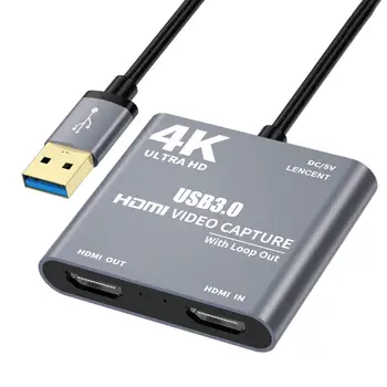 4K 1080P USB 3.0 HDMI suderinamus Vaizdo Garso Žaidimas Užfiksuoti Kortelės Su Kilpa Iš Full 1080p 60 Įrašyti