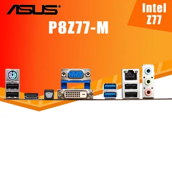 LGA 1155 Asus P8Z77-M pagrindinė Plokštė DDR3 USB3.0 HDMI DVI VGA PCI-E 3.0 32GB i7 i5, i3 Darbalaukio Z77 Placa-Mãe 1155 Micro ATX Naudotas