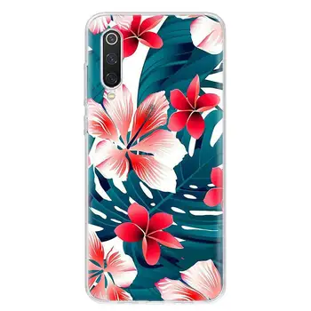 Gėlių, gėlių karšto Silikono Minkštas Telefoną Atveju Xiaomi 10 Pastaba Mi 11 9 8 CC9 5X 6X A1 A2 A3 F1 X3 F2 F3 Pro Lite + Shell Coque