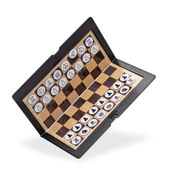 Kišenėje Piniginės Magnetiniai Veidrodėliai Šachmatų Rinkinį Mini Nešiojamų Kelionių Šeimai Šalis Šachmatų Rinkinį Tarptautinės Šachmatų Žaidimas, Stalo Žaidimai