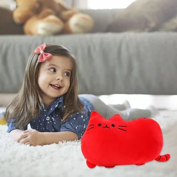 Pliušas Pagalvės Minkštas Pliušinis Cute Kačių Formos Pagalvė Pagalvėlės Sustiprinti Sofa Žaislas Namų Dekoro Vientisos Spalvos Gimtadienio Dovana Žaislai Vaikams