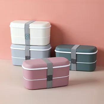 Nešiojamų Priešpiečių Dėžutė Indai Maisto Konteineryje Japonų Stiliaus Sandarus Bento Dėžutės Vaikams Iškylą Ryžių Kamuolys Mokyklos Maisto Konteinerį