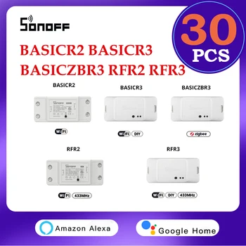 SONOFF Pagrindinio R2 BASICR2 BASICR3 BASICZBR3 RFR2 RFR3 mini belaidė smart switch wifi 433mhz zigbee jungiklis suderinama alexa, google