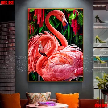 Dekoratyvinis dažymas Flamingo kūrinys 