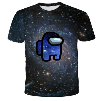 2021 Naujos T-shirts Yra tarp mūsų Viršūnes ir O-Kaklo Marškinėliai yra Populiarus Tarp Vaikų