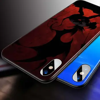 IPhone 12 11 Pro Max mini Šviesus Atveju Anime Black Dobilas 
