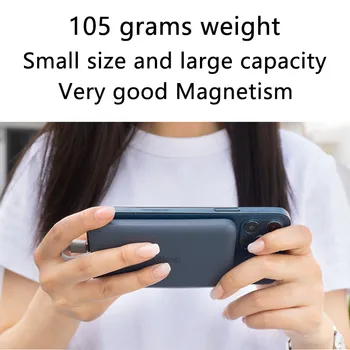 Už Magsafe 15W Įkroviklis Magnetinės Galios Bankas Tinka iPhone 12/Pro/ProMax /Mini Magnetinio Belaidžio Įkrovimo Išorės Baterija
