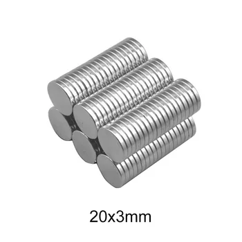 5~60pcs 20x3 Lapas Neodimio Magnetas 20mmx3mm Turas Galingas NdFeB Magnetai 20x3mm Retųjų Žemių Magnetas Disko magnetai, stiprūs 20*3 mm
