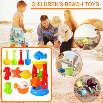 Naujas 11 Gabalas Paplūdimys Smėlio Žaislas Rinkinys Smėlio Žaisti Smėliadėžė Žaislas Vasaros Lauko Žaislų Mini Paplūdimio Transporto Sunkvežimių Vaiko Dovana Игрушки
