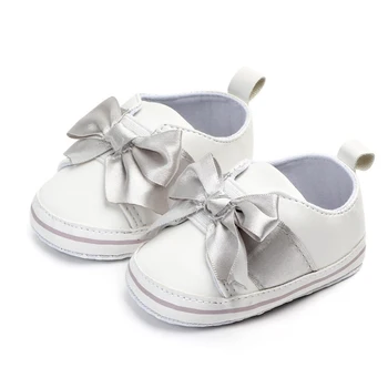 PU Kūdikių Mergaičių Bateliai Naujagimiui batai pirmą kartą eiti oda Kūdikių Bateliai Lankas Pirmasis Vaikštynės Mados Princesė Batai 0-18M