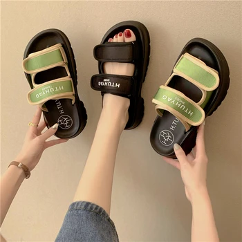 2021 Vasaros Moterų Sandalai, Šlepetės Dizaineris Paties Stiliaus Smulkmena Vienintelis Mados Lauko Paplūdimio Šlepetės