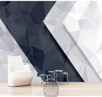 Xuesu Šiuolaikinės minimalistinės mados erdvinis geometrinis tapetai, TV foną, sienos užsakymą tapetai, freskos 3D/5D/8D