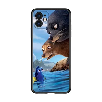 Žuviukas Nemo Žuvų Silikoninis Juodas Dangtelis Apple IPhone 12 Mini Pro 11 XS MAX XR X 8 7 6S 6 Plius 5S SE Telefono dėklas