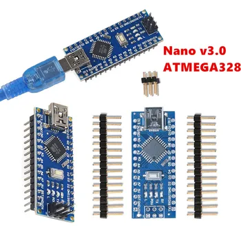 1PCS Mini USB Su įkrovos tvarkyklę Nano 3.0 valdiklis suderinamas su arduino CH340 USB tvarkyklės 16Mhz NANO V3.0 Atmega328P
