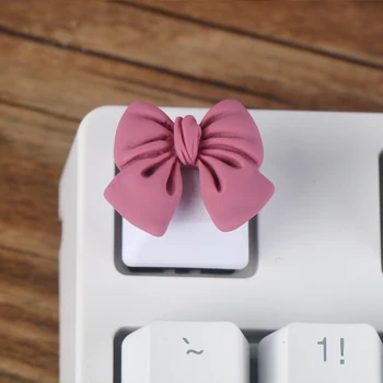 Pagrindiniai Bžūp Klaviatūros aksesuarai mielas rožinis Apelsinas mėlynas, purpurinis Lankas keycaps asmenybės keycap ten-ašis, mechaninė klaviatūros Caps