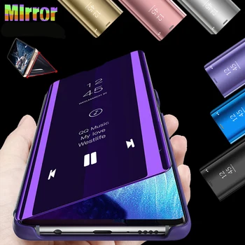 Smart Veidrodis, Flip Case For Huawei Honor P40 P20 30 Mate 30 20 10 9 9 X Pro Lite P Smart Z Nova 5T 5i Pro Y9 Premjero 2019 Dangtis