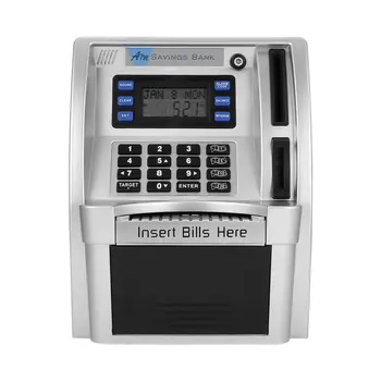 ATM taupomasis Bankas Žaislai Vaikams Kalbėti ATM taupomasis Bankas Įterpti Sąskaitas Puikiai tinka Vaikams Dovanų Doleris Valiutos Detektorius