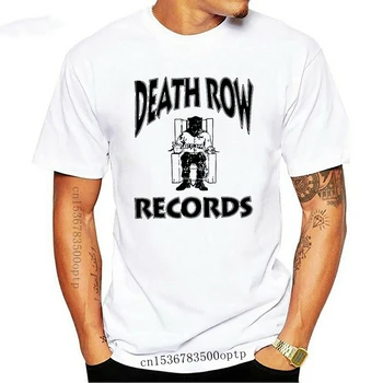 Oficialus Death Row Records Logo T Shirt Vyrai Moterų Plius Dydis Drabužių TEE Marškinėliai