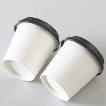 100vnt Aukštos kokybės mažas baltas popieriaus taurės 100ml 4oz gimtadienio džiaugtis vienkartiniai pienas, arbata, kava, sultys, geriamasis puodelis su dangteliu