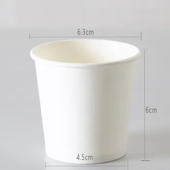 100vnt Aukštos kokybės mažas baltas popieriaus taurės 100ml 4oz gimtadienio džiaugtis vienkartiniai pienas, arbata, kava, sultys, geriamasis puodelis su dangteliu