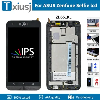 Originalus LCD ASUS Zenfone Selfie ZD551KL LCD Ekranas Jutiklinis Ekranas su Frame skaitmeninis keitiklis Asamblėjos Zenfone ZD551KL LCD