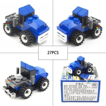 14 rūšies Mini Transporto bakas plokštumos Automobilių Švietimo Surinkti Modeliai Blokai Suderinama mažų Plytų žaislai vaikams