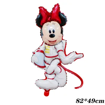 6pcs/set Mickey Minnie Mouse Animacinių filmų Balionus, Gimtadienio Dekoracijas, Baby Shower Aliuminio Folija Skaičius Balionas vaikas žaislas Globos