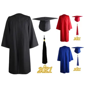 Naujas Unisex Suaugusiųjų Baigimo Suknelė Rūbeliai Bžūp Drabužių Nustatyti 2021 Aukštosios Mokyklos Universiteto Suknelė Koliažas Studentų Vienodas