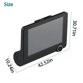 Trys Būdai, kaip Mažos vaizdo Kameros prietaisų Skydelio Automobilių DVR 3 Objektyvo Vaizdo įrašymo Cam Brūkšnys Cam G-sensor 1080P Full HD Car Black Box