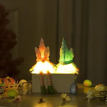 Spindinčią Kalėdų švedijos Gnome Santa Ilgos Kojos Skrybėlę Lėlės, Papuošalai, Kabantys Žaislai, Nepriklausomą Su LED Šviesos Kalėdų Medžio Miegamojo Puošimas
