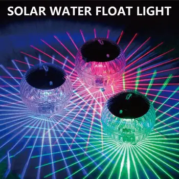Karštos Saulės, vandens plūduriuoti šviesos RGB Spalvingą Povandeninį Saulės dekoratyvinės šviesos Mechaninė Spalva Keičiasi Šviesos Tvenkinys Šviesos Vejos Šviesos