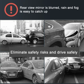 2vnt Automobilio galinio vaizdo veidrodis atsparus vandeniui ir anti-rūko filmas Renault Megan Modus Clio 