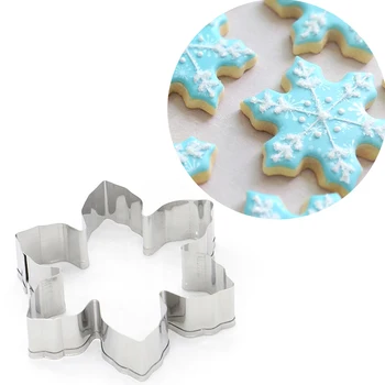 3D Nerūdijančio Plieno Kalėdų Cookie Cutter Pelėsių Bakeware Blynų Kepimas Snaigės Sausainių Minkštas Cutter Virtuvės Accessories
