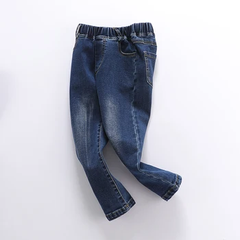 Rudenį 2021 lauko mados džinsus elastinga juosmens vientisos spalvos plonas kvėpuojantis vidurio juosmens kelnes vaikų džinsai